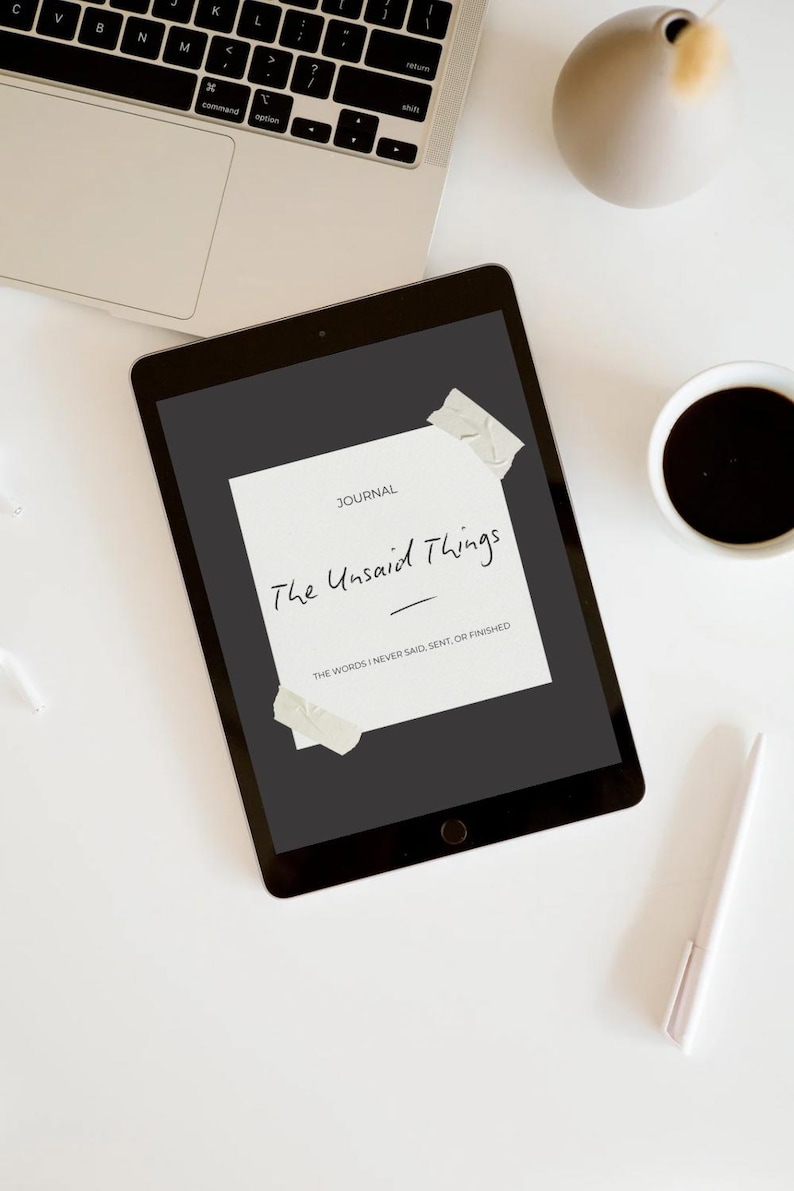 mots que je n'ai jamais dit | Un journal de réflexion guidée (imprimable + PDF iPad) image 1