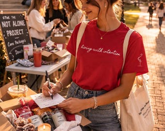 T-shirt doux Living With Intention