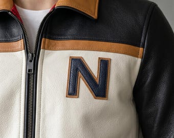 Subaru Natsuki Cosplay Jacke, Re Zero Anime Lederjacke, Handgefertigte Schaffell Cosplay Mantel, Männer Anime Biker Jacke, Otaku Geschenk.