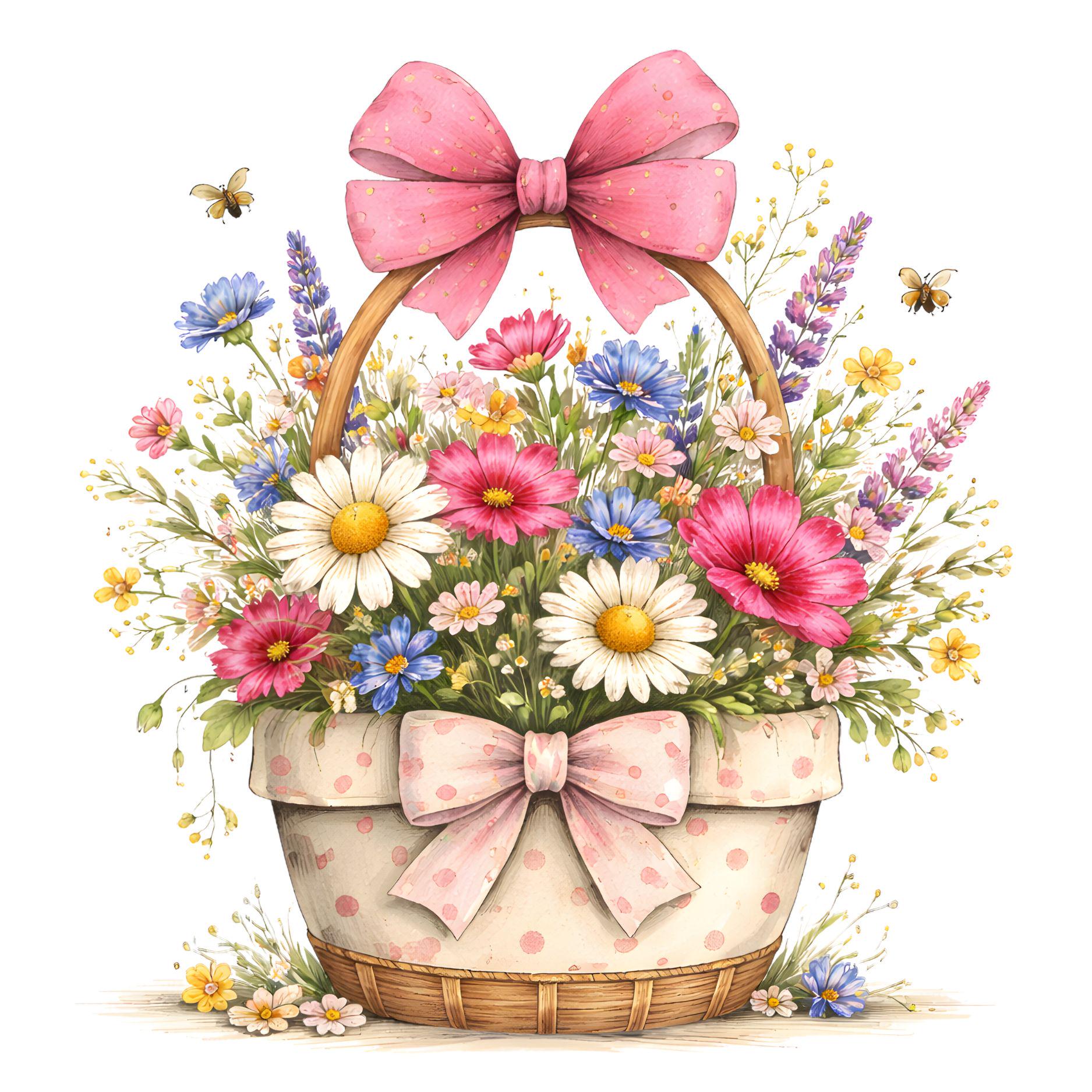 Watercolor Flower Clipart Bundle, Spring Floral PNG (digital Download ...