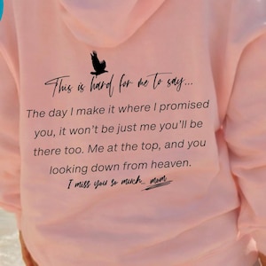 Mom Heaven Quote SVG PNG, I’ll Meet You at the Top Emotional Saying Missing Mom Grief Deep Love Text Design