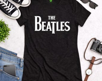 The Beatles: Drop T Logo Women's T-Shirt (Officially Licensed)
