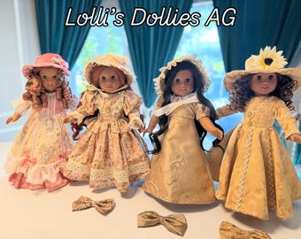 Muñeca American Girl colonial personalizada y elegante, única en su clase.