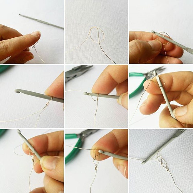 Wire Crochet Tutorial Wire Knitting Tutorial How to Crochet Etsy