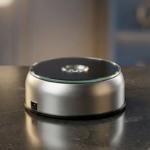 Soporte de luz LED giratorio de 360° para arte en vidrio de cristal 3D, base de luz LED