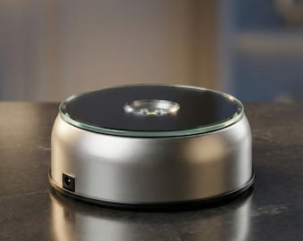 360 Rotating LED Light Stand for 3D Crystal Glass Art, LED Light Base