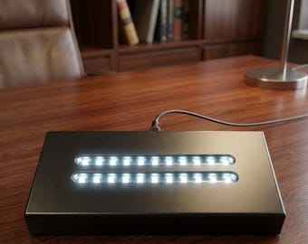 LED Light Stand for 3D Crystal Photo Glass, Crystal Portrait Light Base, Rotating 360 Round Base