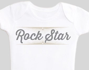 Rock Star Shirt - Rocker Baby Clothes - Rock and Roll Birthday Party
