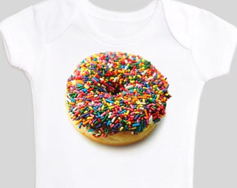 Sprinkle Donut Toddler Shirt - Baby Clothes - Junk Food Shirt - Doughnut