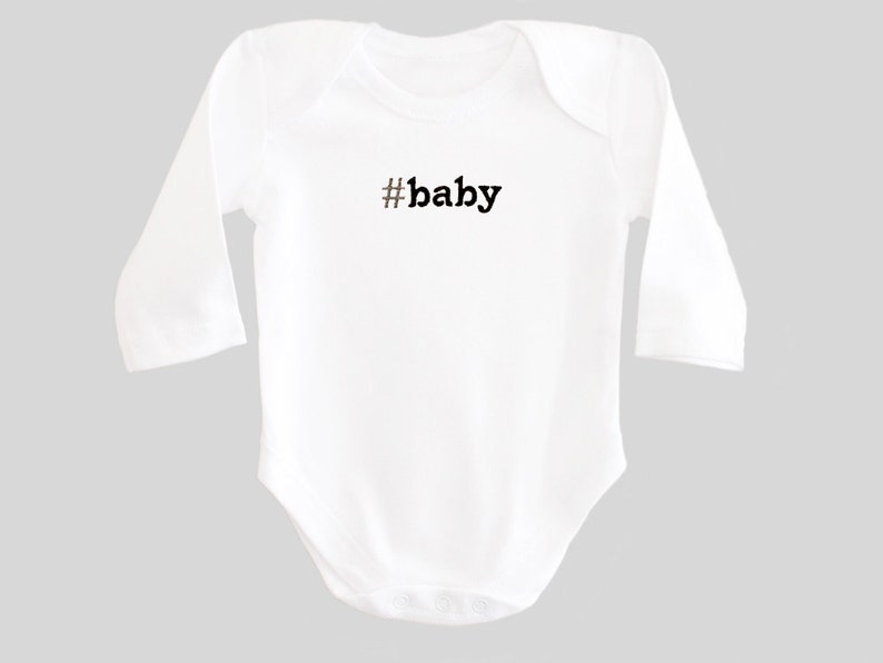 Baby Geekery Hashtag Baby Clothes Baby Outfit Infant Bodysuit Etsy