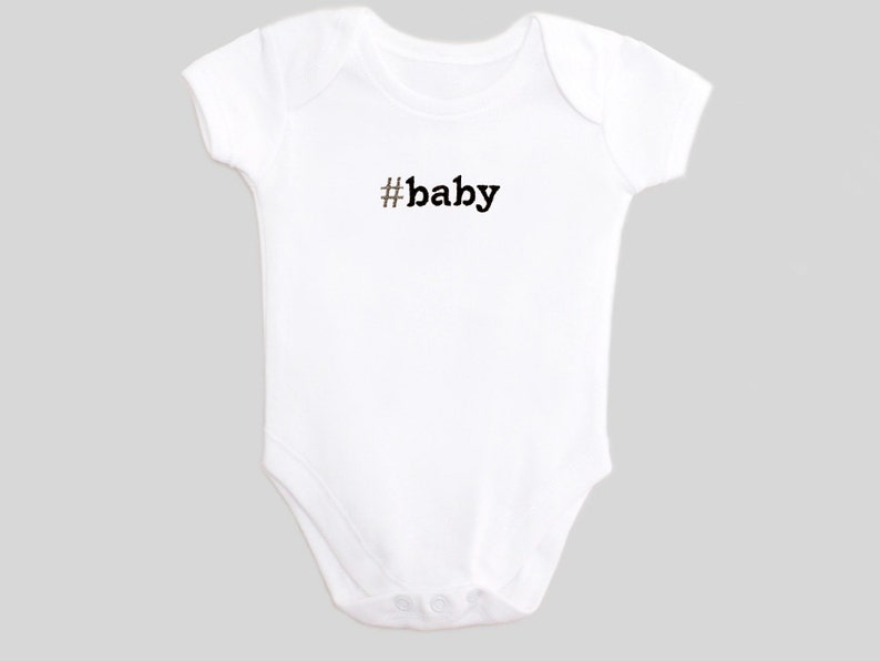 Baby Geekery Hashtag Baby Clothes Baby Outfit Infant Bodysuit Etsy