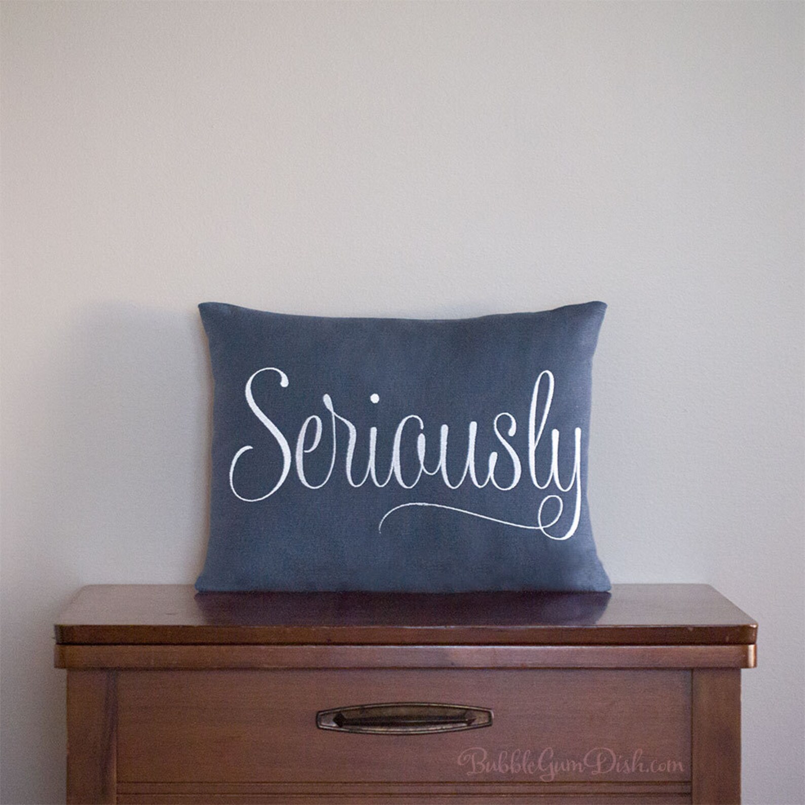 Decorative Pillows With Sayings Seriously Embroidered 12 Etsy