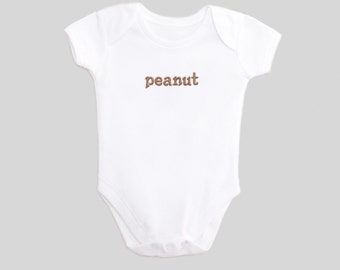 Peanut baby clothes - Embroidered - baby peanut shirt - bodysuit - baby shower gift - little peanut shirt