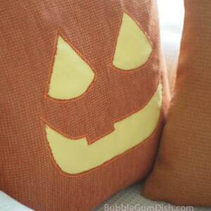 Jack o Lantern Pillow Cover CLARA Pumpkin Cute Halloween Decor 18 x 18 image 3