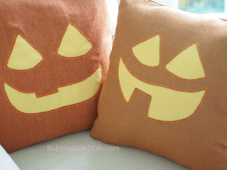 Jack o Lantern Pillow Cover CLARA Pumpkin Cute Halloween Decor 18 x 18 image 4