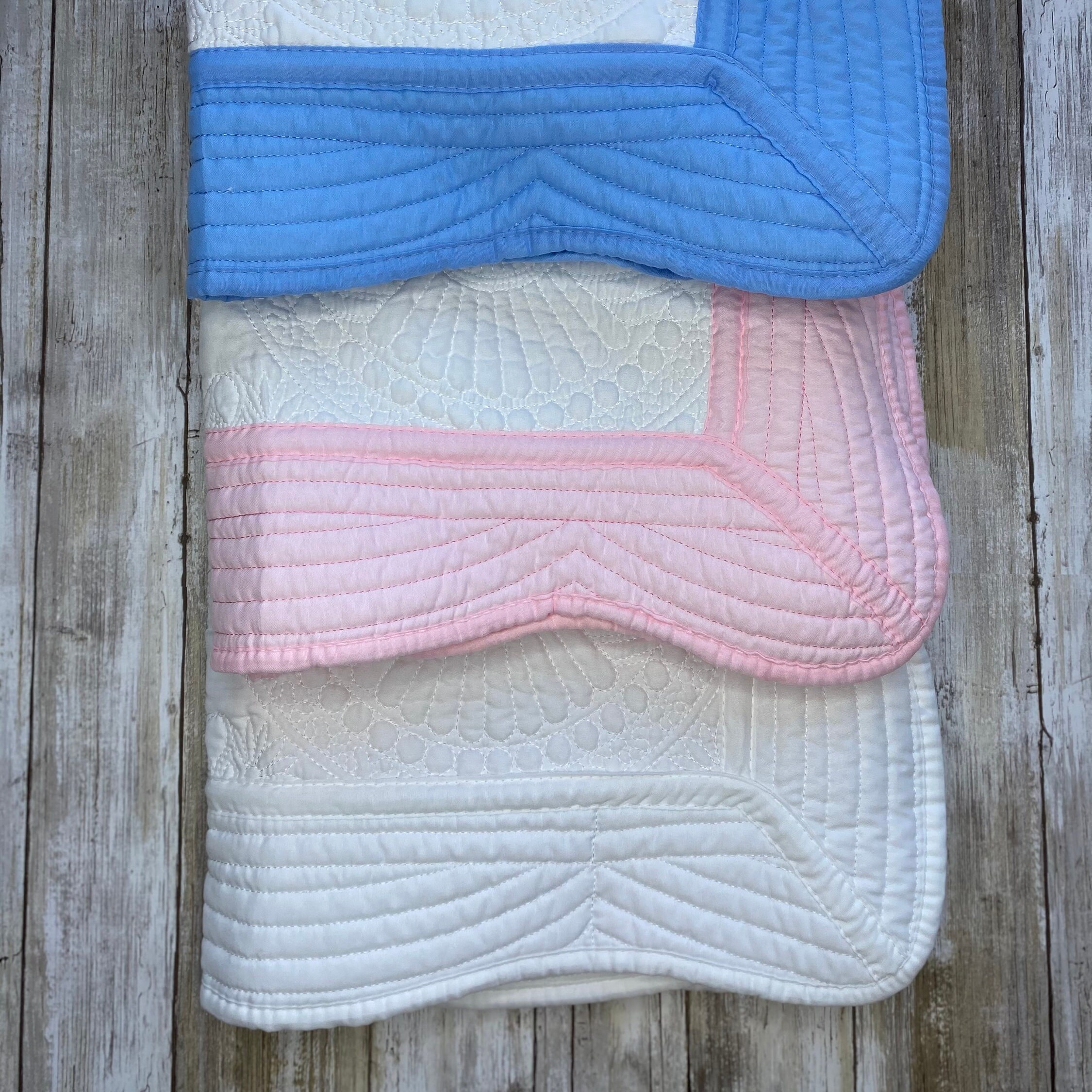 Heirloom Baby Quilt with Monogram Personalized Baby Blanket Etsy