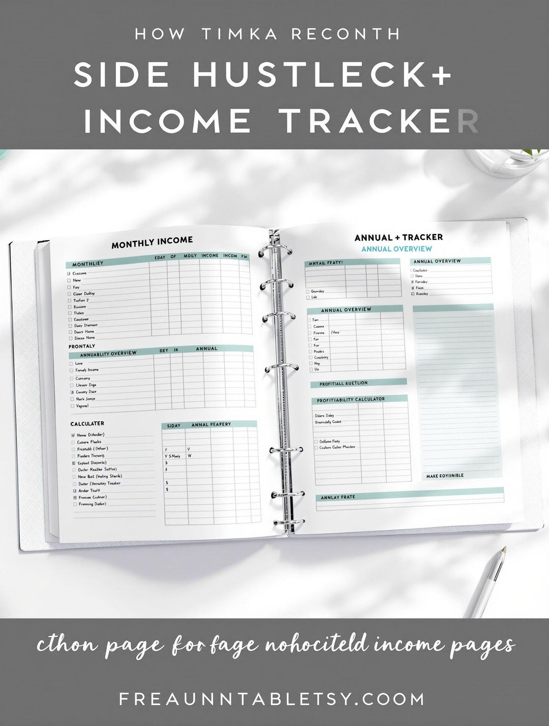 Side Hustle Income Tracker | Freelancer Expense Planner (PDF Download ...