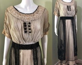 Amazing Edwardian Dress with overskirt