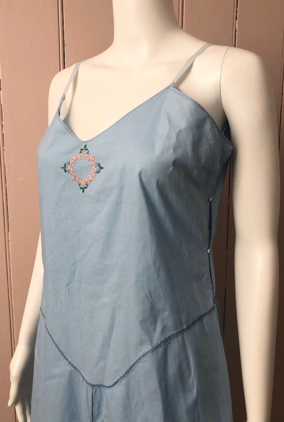 Pretty 1930’s Pale Blue Cotton Slip