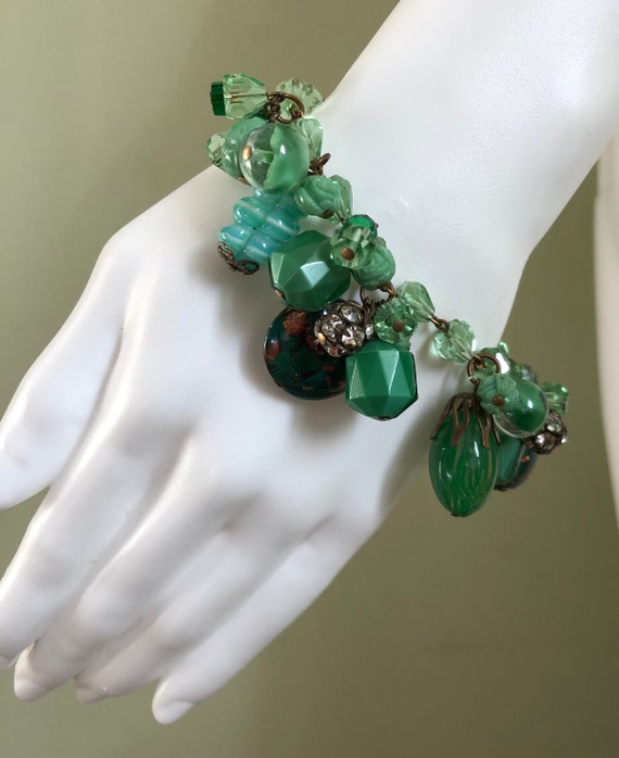 Stunning 1950's Heavy Beaded Bracelet