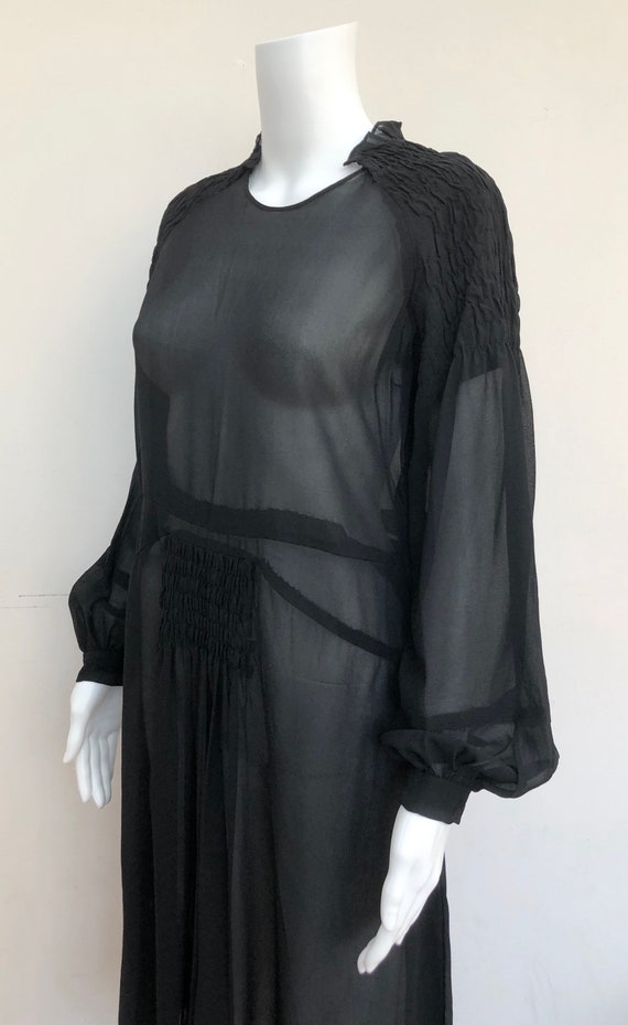 Lovely Black 1930’s Silk Crepe Dress