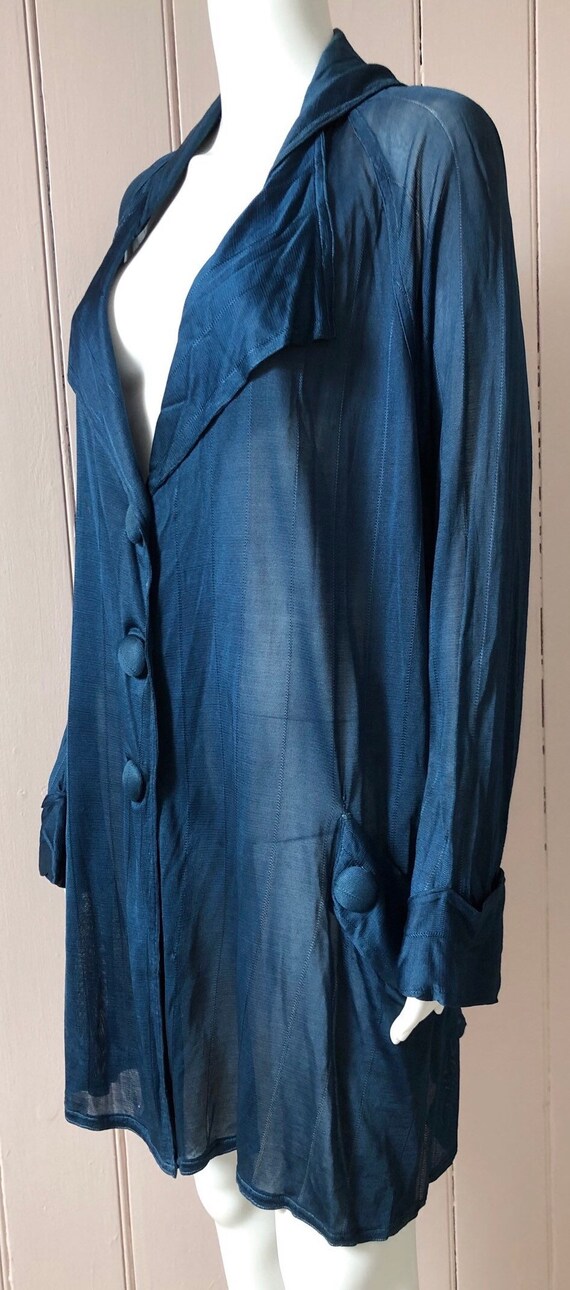 Rare 1920’s Petrol Blue Cardigan