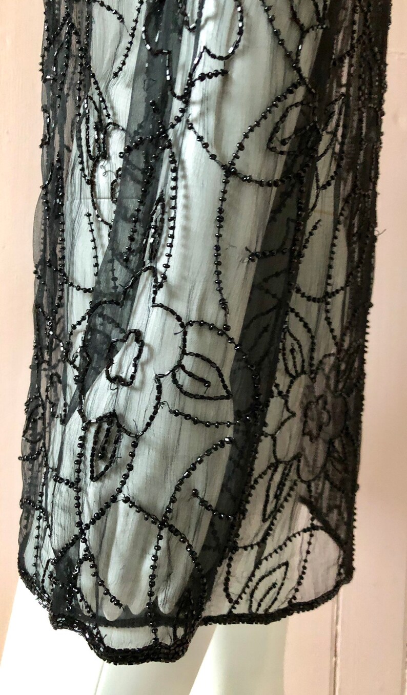 Superb 1920\u2019s Silk Chiffon Beaded Jacket