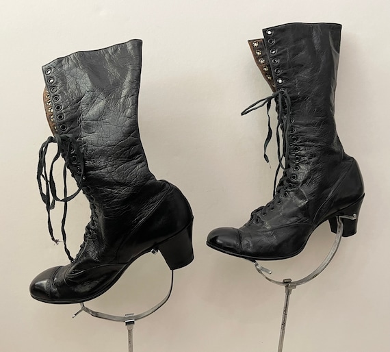 Lace top victorian boots