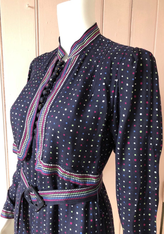 Stunning 1930's Polka Dot Day Dress
