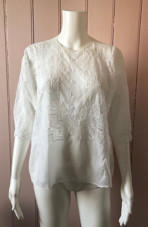 Stunning Edwardian Embroidered Blouse