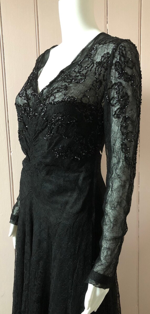Wonderful 1940’s Lace Dress with Sequin Detail