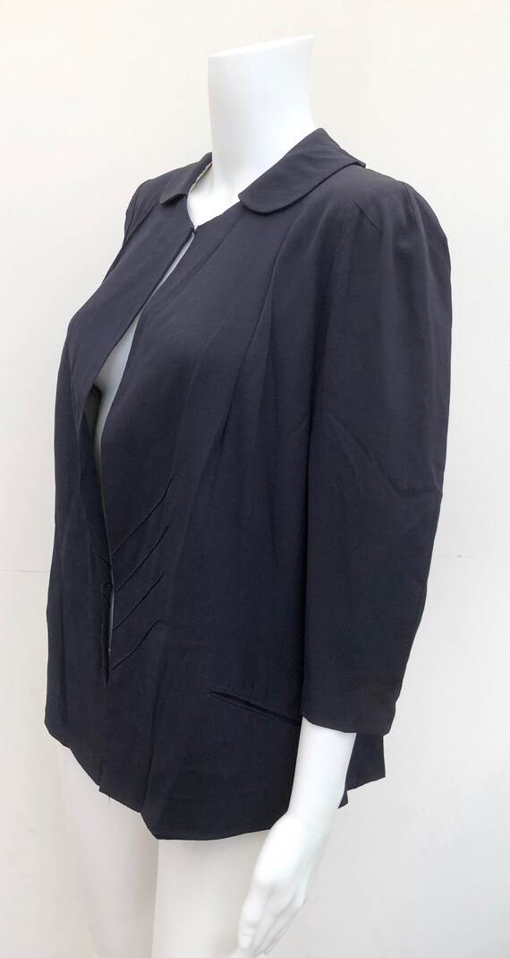 Rare 1930’s Navy Paquin Crepe Jacket
