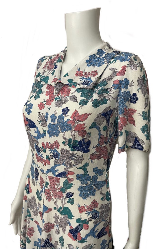 Wonderful 1940’s Novelty Print Dress