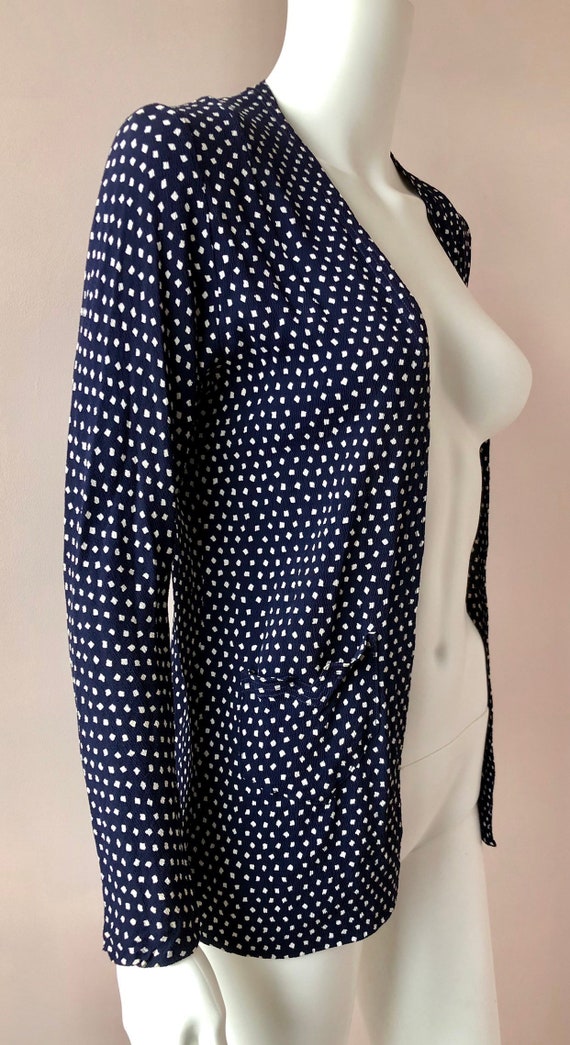 Stylish 1930's Patterned Crepe Jacket/Cardy