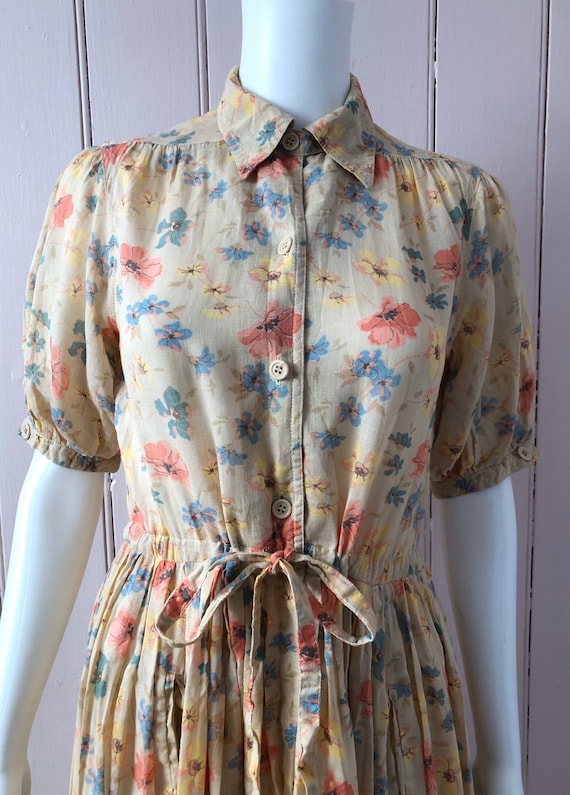 Pretty 1970's Floral Dress by Albert Nipon
