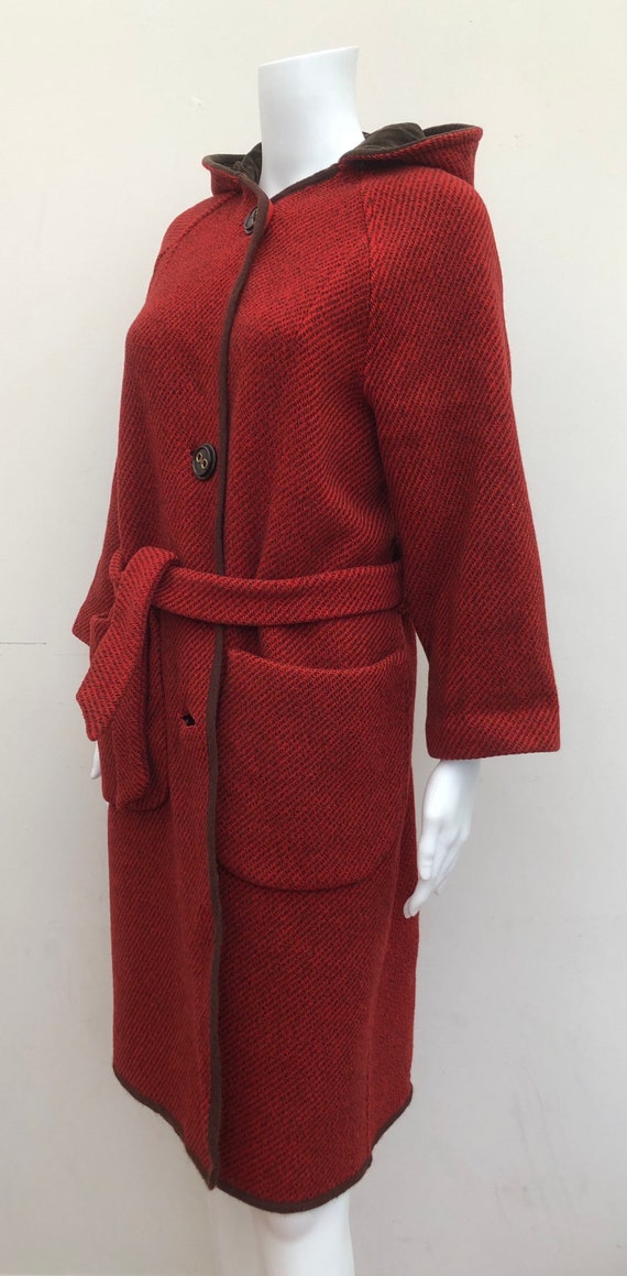 Lovely 1970’s Hooded Wool Blanket Coat