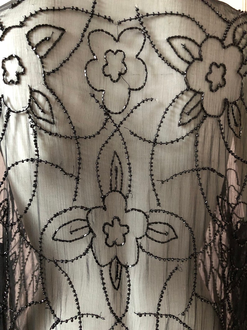 Superb 1920\u2019s Silk Chiffon Beaded Jacket