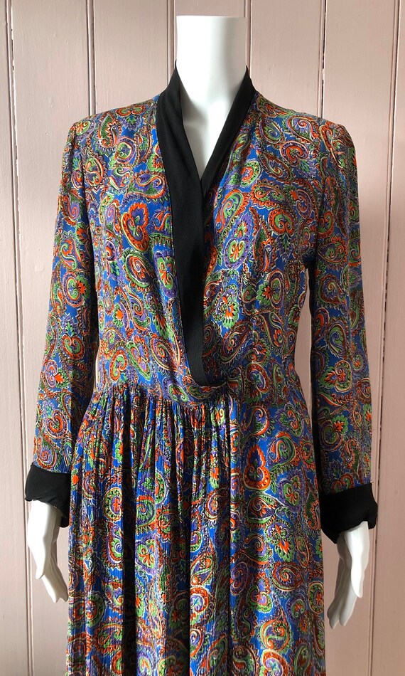 Beautiful 1940’s Crepe Gown/Housecoat