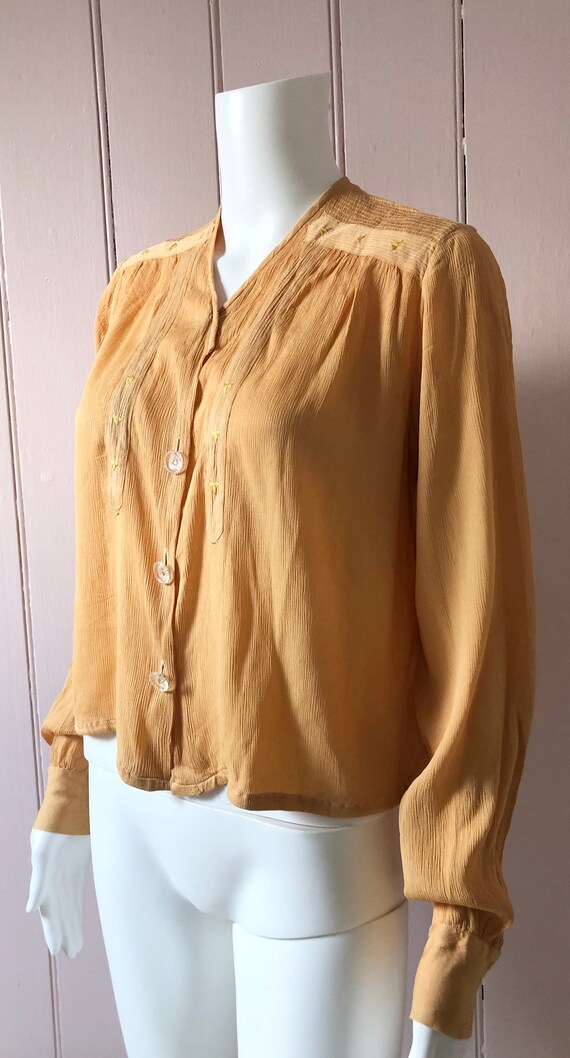 Beautiful 1930’s Crepe Blouse