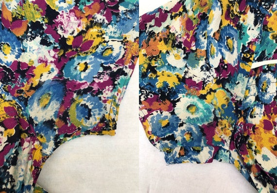 Superb 1940’s Crepe Floral Dress - image 7