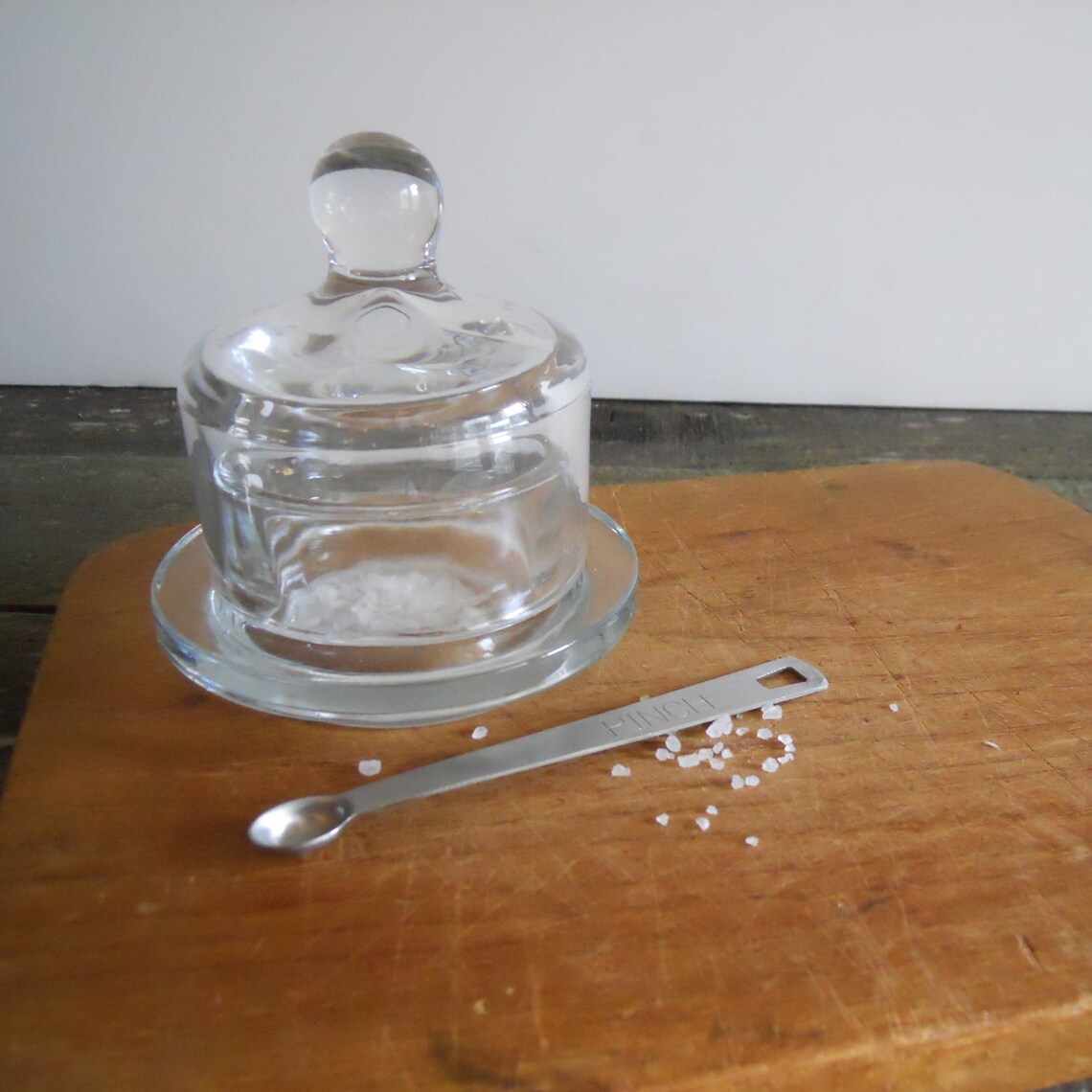 Glass Salt Cellar with Lid Free Shipping Etsy