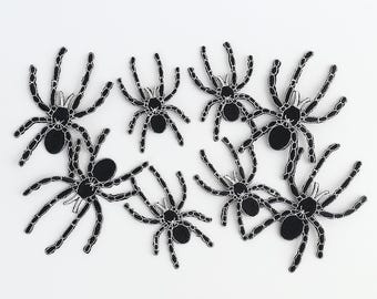 Parche de araña bordado Parche termoadhesivo con estampado de animales Parches para manualidades