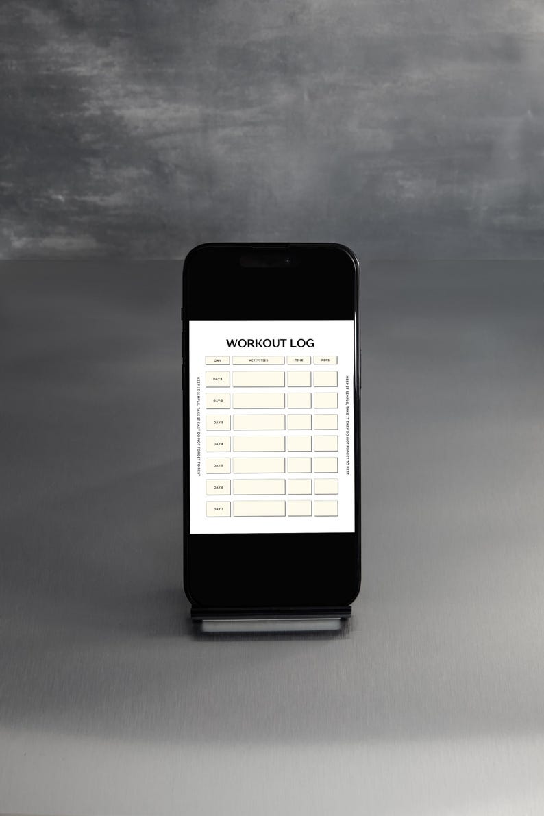 Workout Log Printable | Fitness Tracker PDF | Gym Workout Planner ...