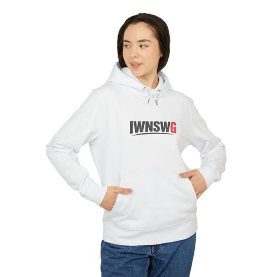 IWNISWG text logo Hoodie | Minimal Graphic Pullover