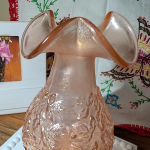 Fenton Pink Vase - Etsy