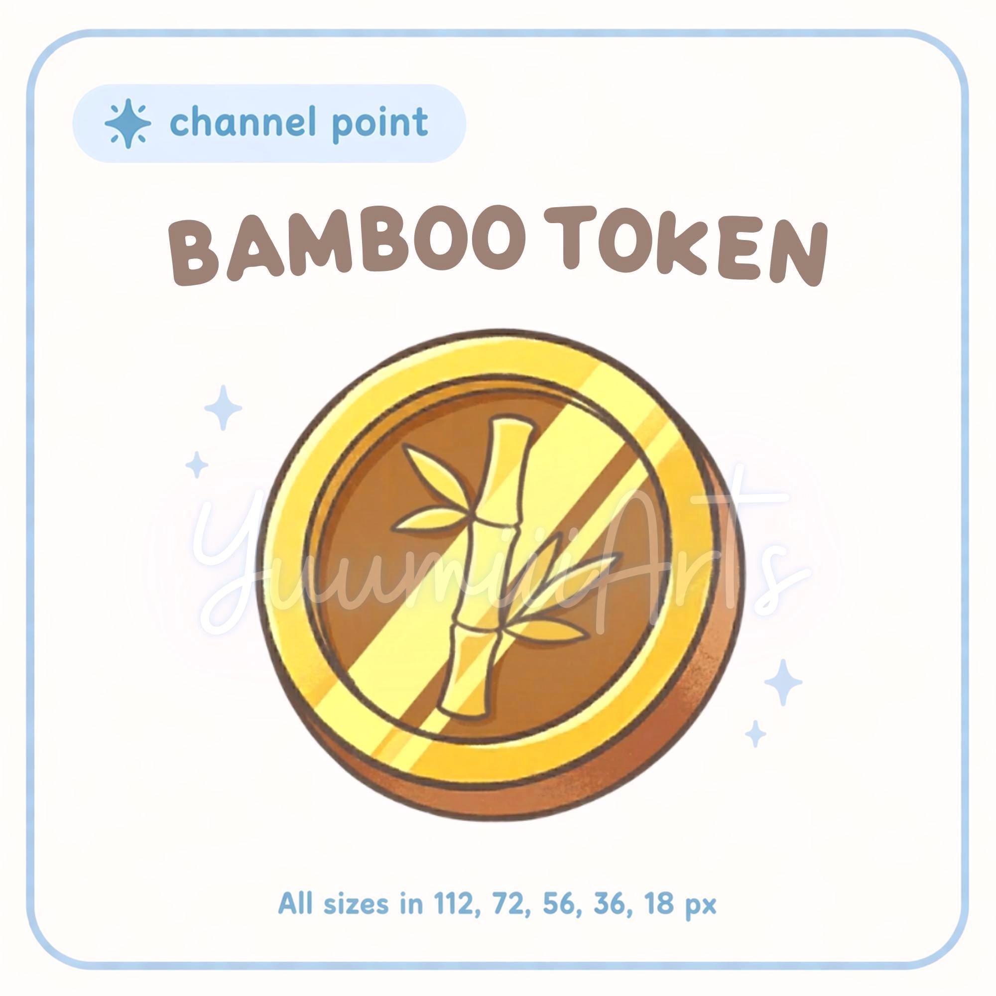 Bamboo Token Twitch Channel Point Icon | Cute Japanese Coin Stream ...
