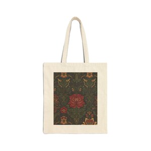 Vintage Floral Pattern Tote Bag |