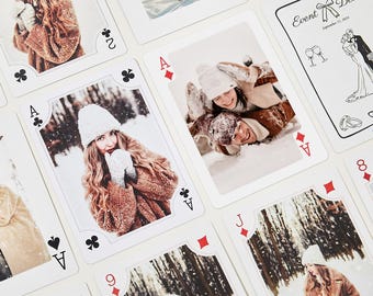パーソナライズされた写真入りトランプ、カップル向けカスタムデッキ、ロマンチックなゲームナイトギフト