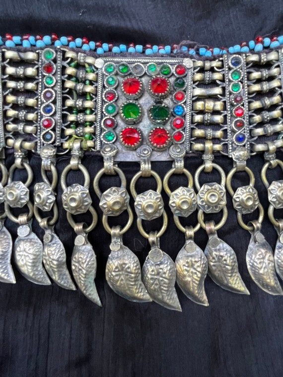 Vintage Kuchi Afghan CHOKER Necklace Tribal Fusion