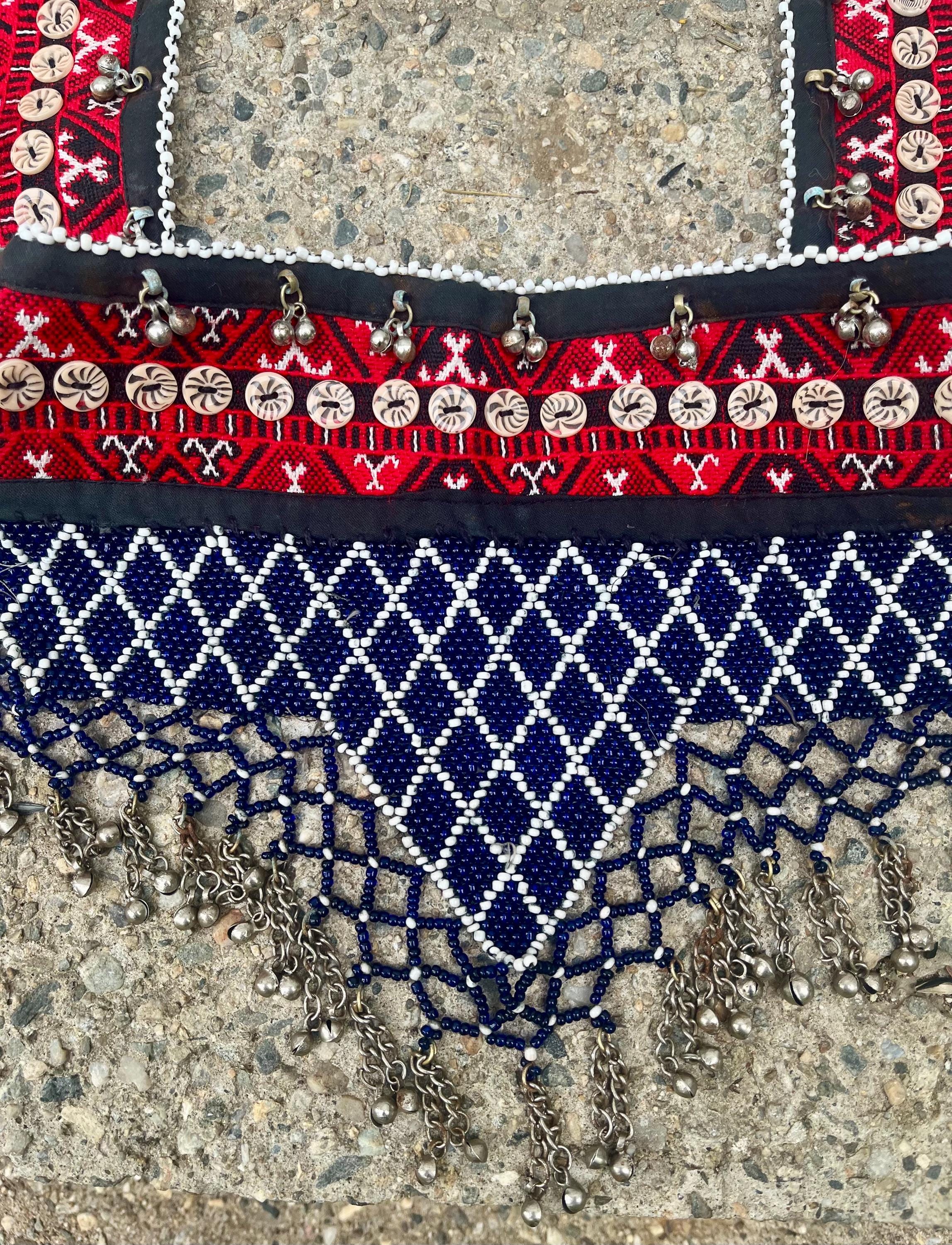 VTG Kuchi Coin‎ Belly Dance Belt Handmade Afghan Textile Fabric Beads Pakistani Kuchi Afghan Tribal Vintage Heavily Embellished Beaded  main image 3